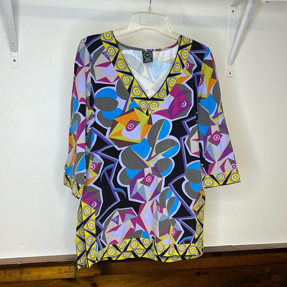 Metropolitan Museum of‎ Art 3/4 Sleeve Abstract Top- S